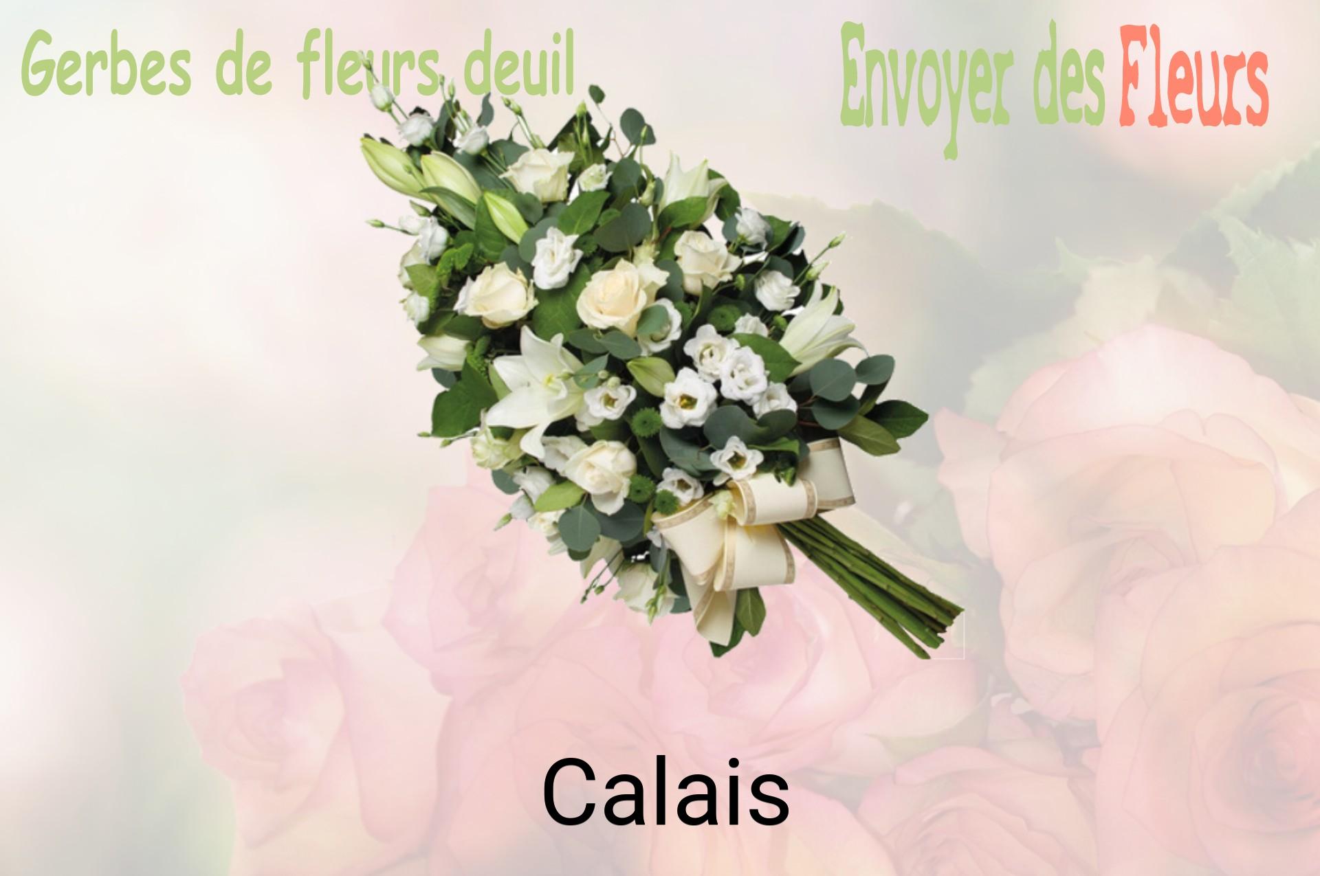 Gerbe de fleurs de deuil livrée à Calais